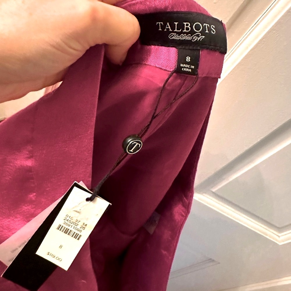 Talbots Signature Collection — Pink Dupioni Pants — New/*Detached Tags Included* - Picture 2 of 5